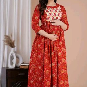 Floral Maternity & Feeding Gown