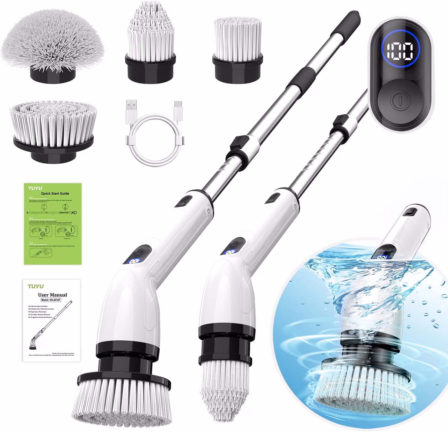 Electric Spin Scrubber, Cordless Cleaning Brush for Bathroom,Home $85